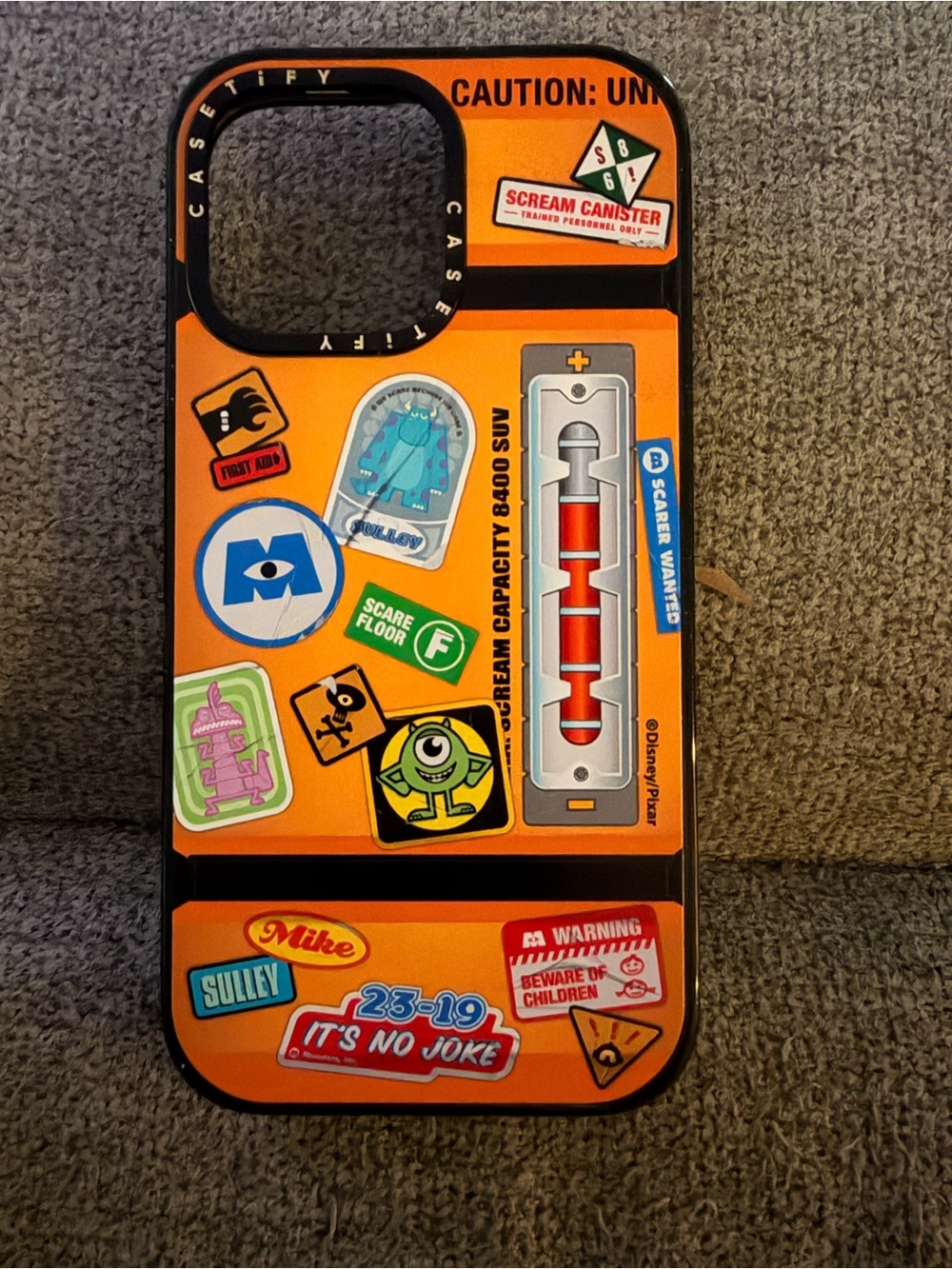 Casetify Orange Monster Inc Sticker Phone Case for iPhone 14 Pro Max